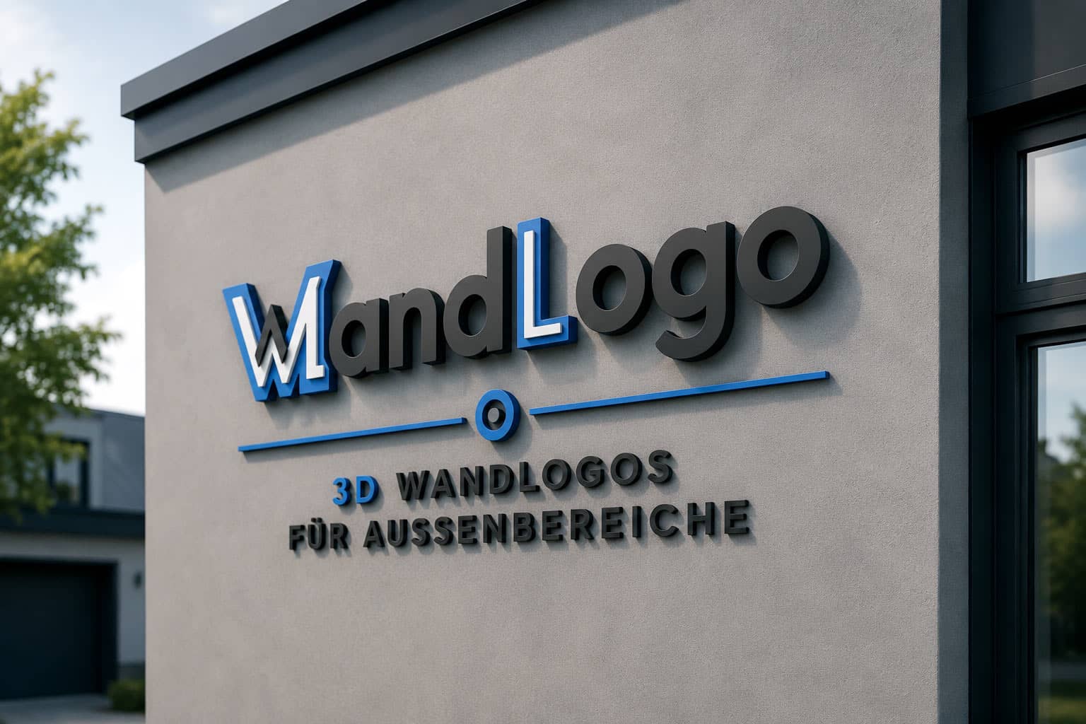 ASA für Wandlogos im Außenbereich: