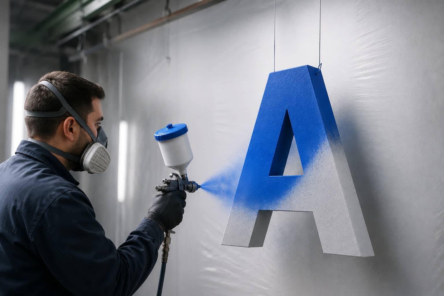 Lackierung und Oberfläche auffällige Wandlogos