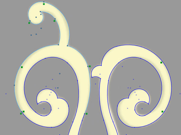 CAD-Nachzeichnung eines Logos mit Skizzenbeziehungen, Linien und Bögen als fertigungsgerechte Grundlage für ein hochwertiges 3D-Wandlogo von Wandlogo.eu.
